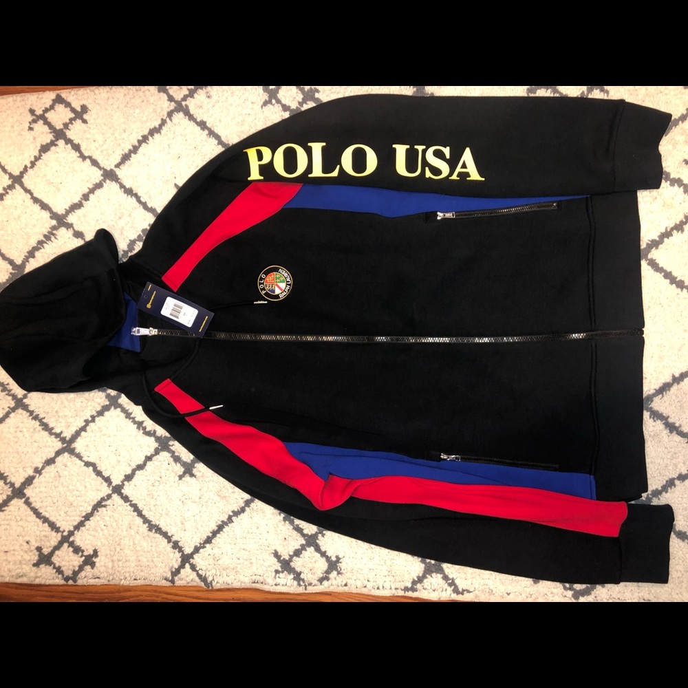 NWT2018 Polo Ralph Lauren Double Knit Track Hoodie